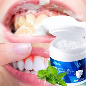 Pemutih Gigi Kuning Dan Karang Teeth Whitening Powder Pemutih gigi 50g Pemutih bubuk gigi mutiara Oral Hygiene Cleaning Serum Removes Plaque Stains