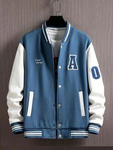 JAKET VARSITY LOGO A BAHAN FLEECE HALUS KOREA STYLE ALL SIZE S M L XL2XL3XL4XL5XL6XL