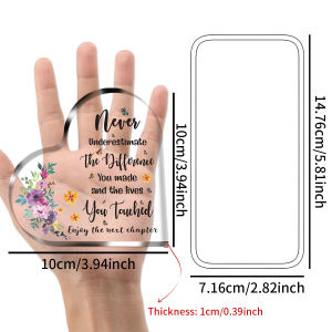 Coworker Gifts For Women MenAcrylic Heart Sign Home Office DecorRetirement Farewell Party GiftLeaving Gift For Colleague Boss