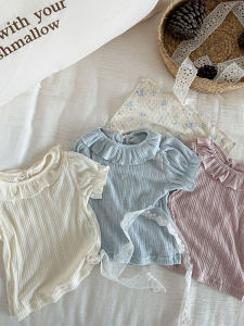 Ruffled Collar Summer Girl T-shirt
