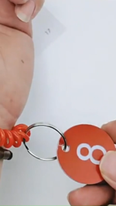 Spiral Wristband Number Tags - 1 to10 Set Plastic Coil Key Rings for Locker Storage & Queue Management