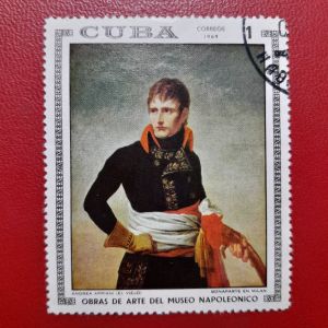 Koleksi prangko kuno kuba klasik lukisan Napoleon 1969 USED