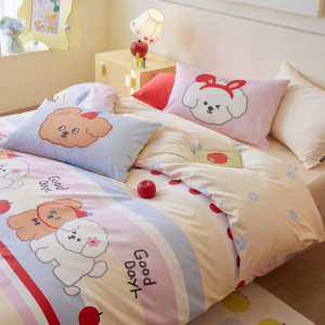 DOHIA | Cartoon Pure Cotton Bedding 3-Piece Set