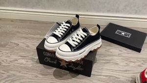 "Free Box" (37-40) Jimin Low Sepatu Wanita Canvas Bertali Sneakers Run Hike Shoes Wanita 020