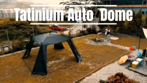 EJY Automatic Dome Shelter TATINIUM Coating PU3000 Waterproof Fast Build Shelter Tarp Outdoor Tent Flysheet Camping