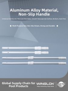 SwimmingSeason | Telescopic Pool Rescue and Cleaning Pole Aluminum
