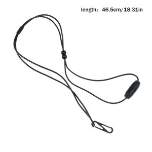 New Multipurpose Referee Whistle Rope Lanyard Black PVC Whistle Strap High Quality Long Lanyard Key Hanging RopeAcc