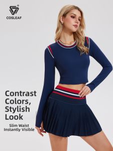 COSLEAF | Elegant Slim Fit Yoga Wear Short Crop Top For Women