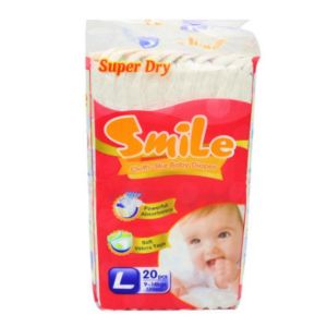 Smile Cloth-like Tape Baby Diapers Large 20