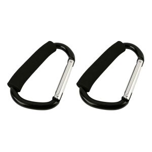 Large Carabiner Stroller Hooks Organizer Aluminum D Ring Spring Snap Keychain Clip Carry Handle for Hanging Purses Shopping Bags