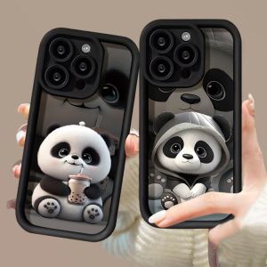 Phone Case  Hoodie panda For iphone 11 12 13 14 15 Pro Max Casing silicone xr xs Max 7 8 Plus 11Pro 13Plus