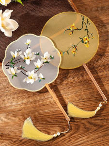 YUEXIAOQI | Double-Sided Embroidery Chinese Style Fans