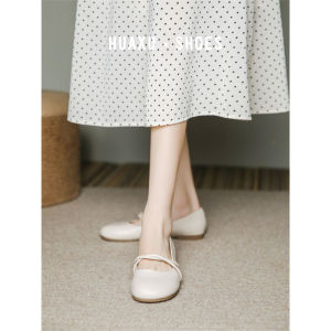 กุ๊บกิ๊กกันหรี้ หวานซน พลอต Mary Jane พื้นนูนสำหรับผู้หญิง กวานซาง ห่วงแตร อ้อนอ้ง สติก สเต๊ก สไตล์มหดเน้นแบบ พื้นยางระย่อมร่อน