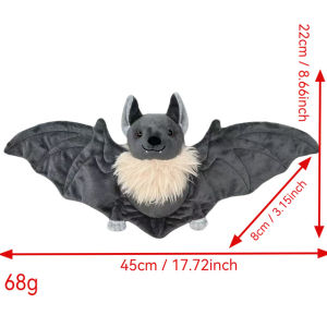 Hot 25cm Lovely Grey Bat Plush Toys Cute Soft Stuffed Home Room Decor Dolls For Kid Birthday Christmas Gift
