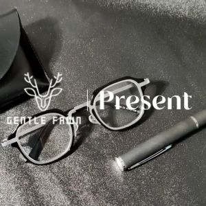 GENTLE FAWN Kacamata Antiradiasi Blueray Unik Pria dan Wanita Kotak Vintage Bisa Minus Antiradiasi Blueray Photocromic Bluecromic 31859