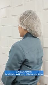 Kleensafe Disposable Bouffant Cap Head Cover Hairnet Disposable Mob Cap 21 inches Hospital Laboratories Homes - 100pcs/pack