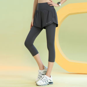 sui xin yu qie | Quick-Drying Running Fitness Yoga Shorts Thin Pseudo Two-Piece
