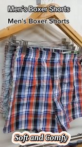 MCO Men’s Boxer Shorts Pambahay Pantulog Shorts Mall Branded Quality Checkered Stripes Plain Printed Woven in L XL 2XL