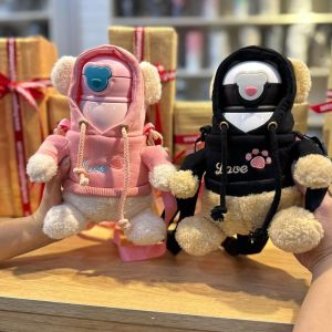 (HÀNG CAO CẤP - TẶNG STICKER SIÊU CUTE) Bình Giữ Nhiệt INOX 316 THỎ CON siêu dễ thương cho bé kèm túi đựng và dây đeo thời trang xinh