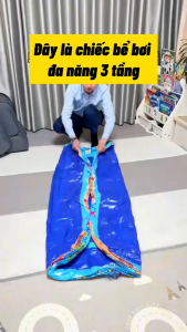 Bể Bơi Cho Bé Phao Bơi 1m3 - 1m5 Trong Nhà 3 Tầng Cho Trẻ Em Dày Dặn Bền Đẹp Đáy 2 Lớp Chống Trượt