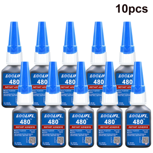 LOOLIFL | Loolifl-Newly Upgraded 480 Black Super Glue Strong Adhesive Bonds in 10 Seconds Suitable for Tire Repair Restoration of Black Objects and'Blackening Fusion' Black Flexible Glue High-Quality Universal Glue