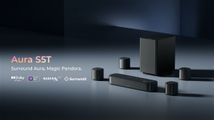 ULTIMEA 7.1ch Soundbar with Dolby Atmos for TV 420W Surround Sound System with 5.25" Subwoofer VoiceMX & BassMX Aura S5T