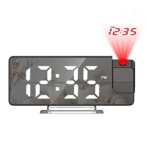 Brifit Projection Alarm Clock for Bedroom Ceiling Digital Clock 7.9" Large LED Screen Desktop Alarm Clock 3 Levels of Brightness Snooze Automatic Brightness Adjustment Temperature Display