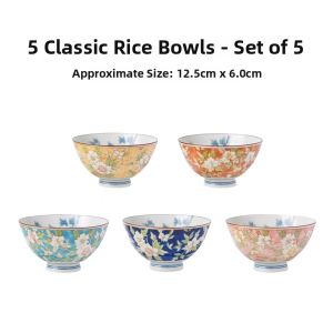 Mino Yaki | Wood Flower Ceramic Dinnerware 5 Pieces