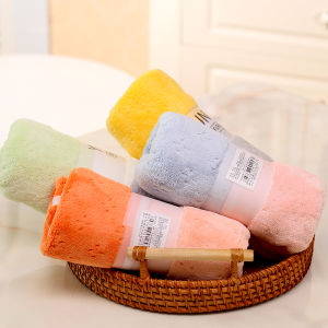 Khăn Mặt Dày Bằng Vải Nhung San Hô Mềm Mại Thấm Hút Không Rụng Lông Cho Nam Và Nữ Khăn Lau Tóc Nhanh Khô Hai Màu