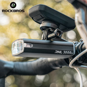 ROCKBROS Bicycle Front Light 3000LM Waterproof Cycling Hanging Head Light Type-C Charging High Brightness MTB Road Bike Flashlight