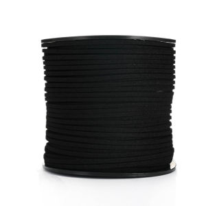 5/20m 2.5mm Flat Faux Suede Braided Cord Velvet Leather Rope Handmade Thread String for Jewelry Bracelet Necklace Keychain