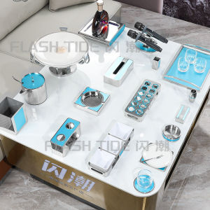 Luxury Stainless Steel Brushed Fruit Tray Bar Ktv Party Room Decoration Items Simple Style Lightweight Design for Restaurant