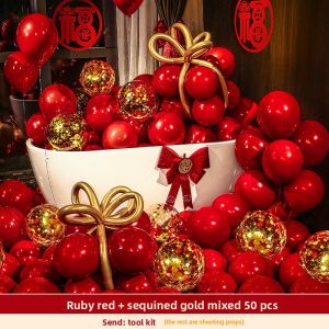 QIANHUAJIAN | Festive Red Balloons Decorative Supplies