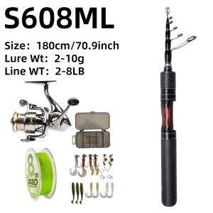 fishingfans | Cần Câu Cá FISHINGFANS ORCA 56" Siêu Nhẹ Chất Liệu Carbon Có Thể Thu Gọn Kèm Đầu Cần Carbon Chắc Chắn Thích Hợp Cho Biển Sông Hồ.