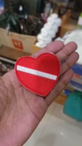 Tec40 CQI Products VELCRO PATCH HEART SCUBA DIVING FLAG ธงดำน้ำ อาร์ม ตีนตุ๊กแก ไรท์สาระกับครูแว่น Tec40store