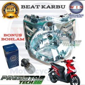 LAMPU DEPAN HEADLAMP REFLEKTOR COSTUME DAYMAKER DAYMAKER LED HID BUMBLEBEE HI LOW HONDA BEAT KARBU SUPER TERANG