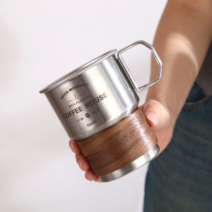 แก้วกาแฟสแตนเลส 304 ขนาดเล็ก แก้วเบียร์ แก้วน้ำ แก้วดื่มแบบพกพาสำหรับการเดินป่ากลางแจ้ง แก้วน้ำดื่มแบบลำลอง