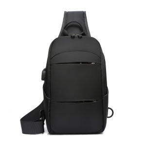 CSONLINEMALL Chest Bag Men Porch Bag USB Charging Port Bags Sport Pouch Bags Fashion Shoulder Bags for Travel Outdoor