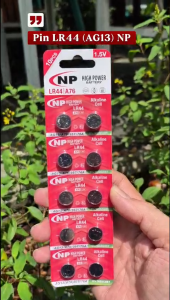 Vỉ 10 Viên Pin NP Battery LR44 / L1154F / AG13  / G13 / L1154 / A76 Alkaline 1.5V - Hàng Chính Hãng