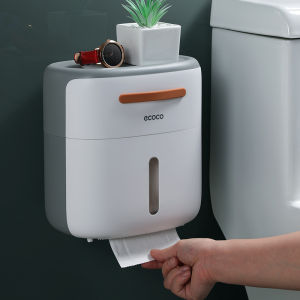 Bathroom Tissue Holder Wall Mounted Toilet Paper Holder Roll Paper Towel Box (ECOCO by renemos)