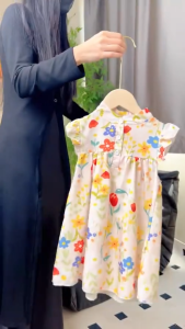 ชุดเด็กผู้หญิง เด็กหญิงชุดดอกไม้หักน่ารักเด็กรูปตัว กระโปรงเจ้าหญิงชุดฤดูร้อน