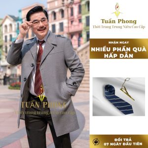Áo măng tô trung niên Tuấn Phong với chất vải dạ nhập khẩu Hàn Quốc luôn làm hài lòng quý khách !