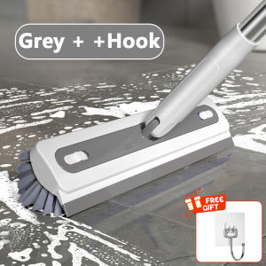 Floor Cleaning Brush Bathroom Windows Wall Tile Wiper Brush Long Handle 2 in 1 Scrubber Brush Floor Srubber Shower Cleaning Tool