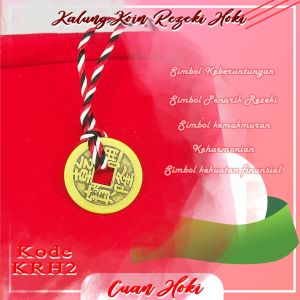 Cuan Hoki Kalung Aura Rezeki Kalung Koin Coin Cina China Ikat 3 Rezeki Hoki Kalung Koin Pembawa Rejeki dan Keberuntungan Fengshui Bisa Cod
