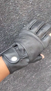 Terbaru Sarung Tangan Touchscreen HP Kulit Asli - Motor Jari Potong