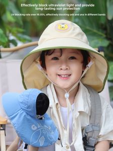Kids Summer UV Protection Sun Protection Hat Sun Hat Boys and Girls Baby Sunhat Big Brim Fisherman Hat Summer Hat