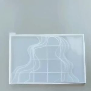 Khuôn Silicon Hình Chữ Nhật Khay Bậc Thang Phong Cách Đại Dương Vuông Coaster Cho Nhựa Epoxy UV Đồ Trang Trí Nhà Cửa Dụng Cụ Trang Trí