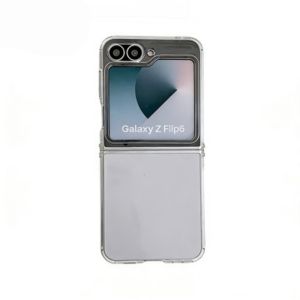 ZFlip7 For Samsung Galaxy Z Flip 7 FE Flip 6 5 4 3 5G Side Buckle Transparent TPU Foldable Phone Case Pearl Bracelet Clear Cover