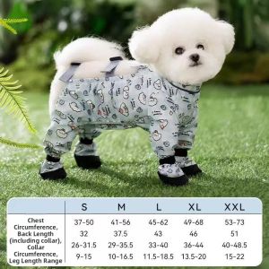 Waterproof Dirt-Repellent Full-Body Coat for Small to Medium Dogs
