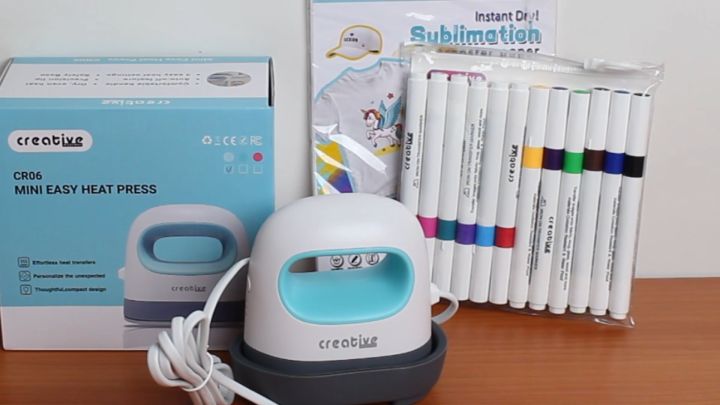 Creative CR08 Mini Heat Press Easy Set (A5 Size) Mini Easy Heat Press ...